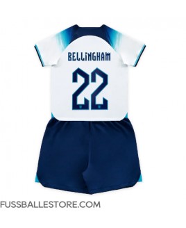 Günstige England Jude Bellingham #22 Heimtrikotsatz Kinder WM 2022 Kurzarm (+ Kurze Hosen)